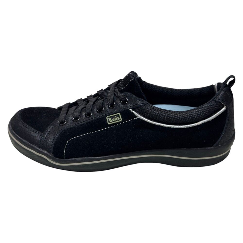 Keds Champion WH2774M Womens 7.5 Black Canvas Lace Up Low Top Sneakers Shoes